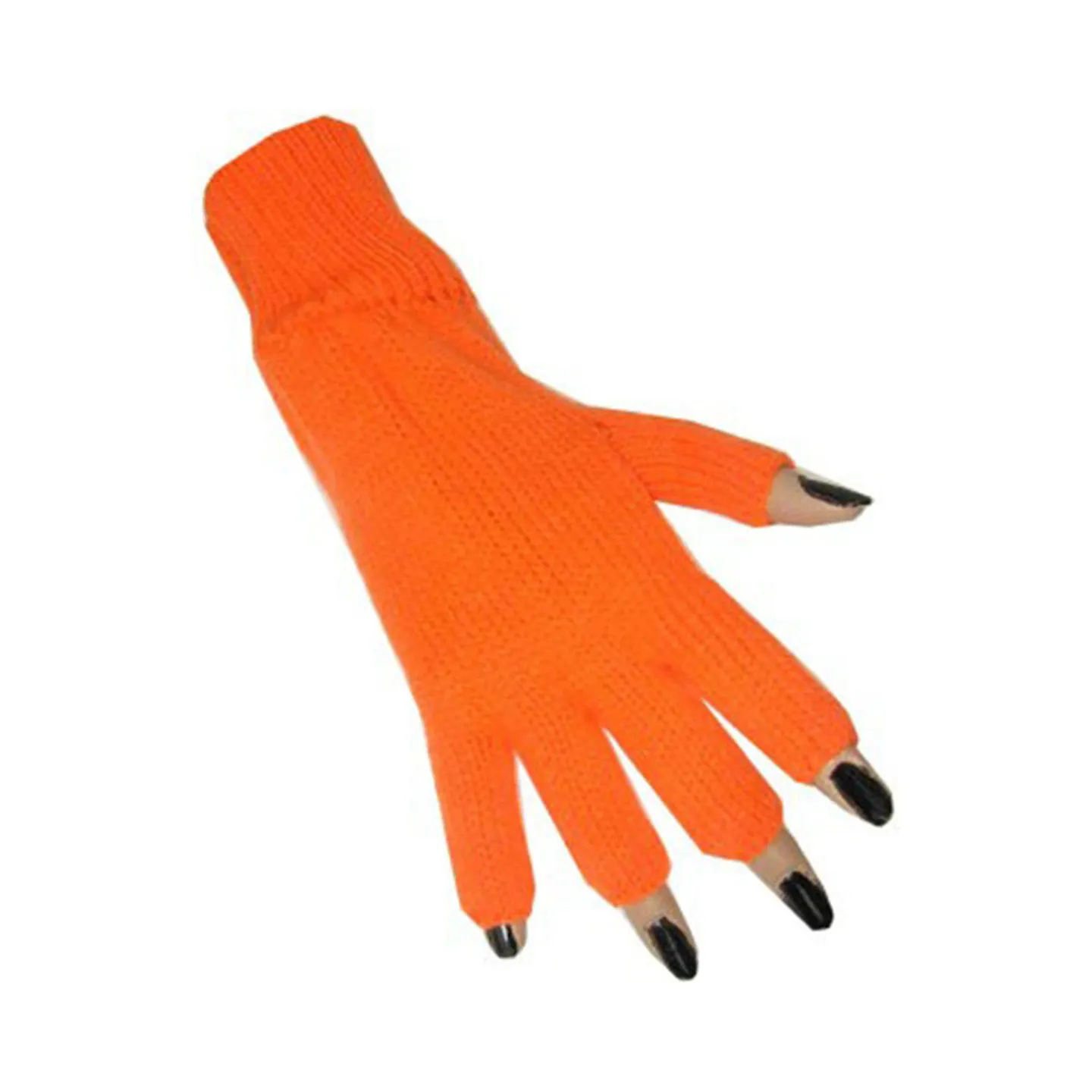 oranje handschoenen.