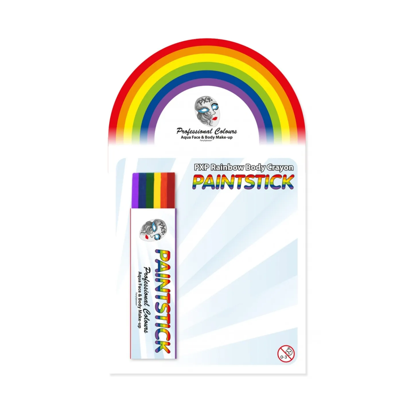 PXP regenboog stick op kaart.