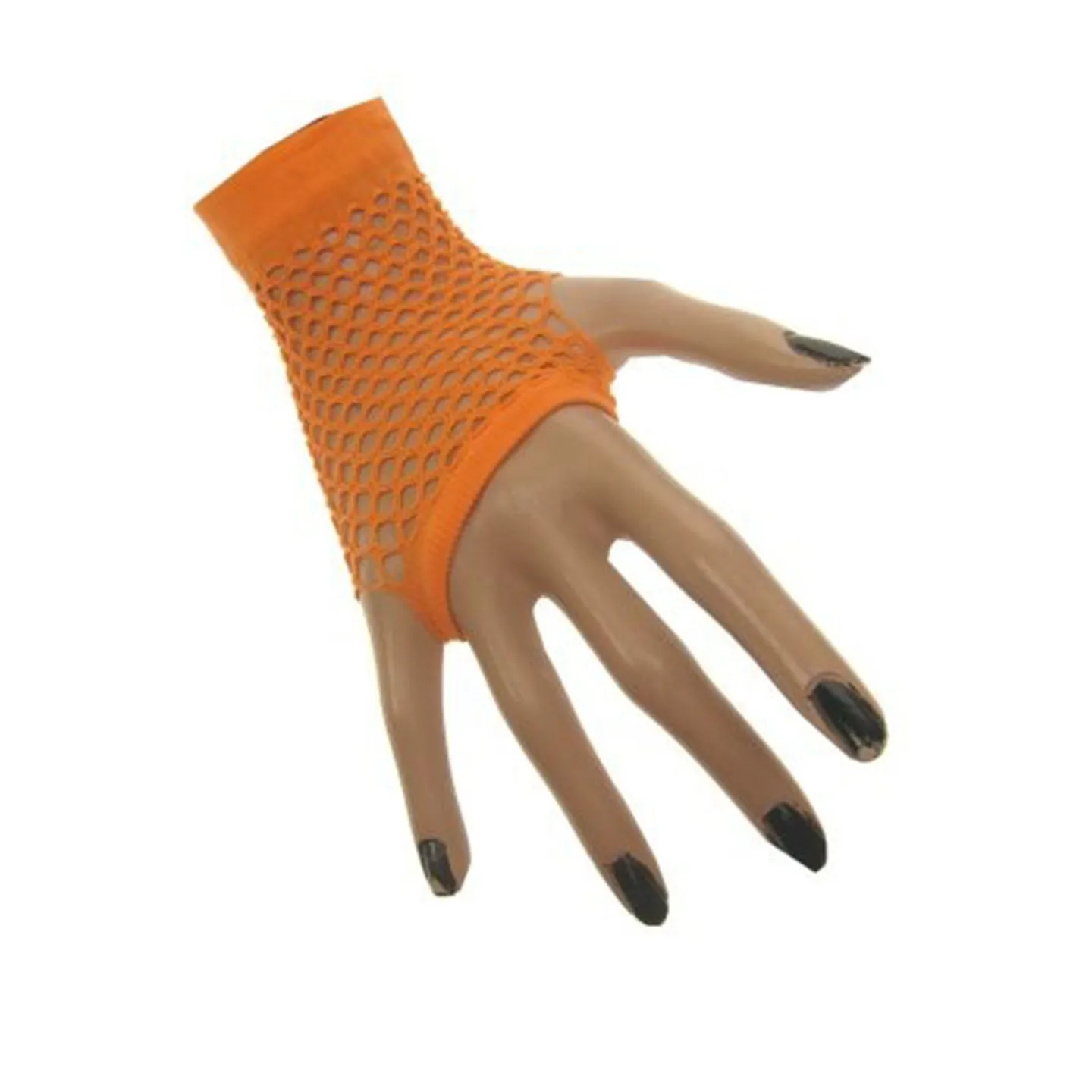 Koningsdag visnet handschoenen fluor oranje.