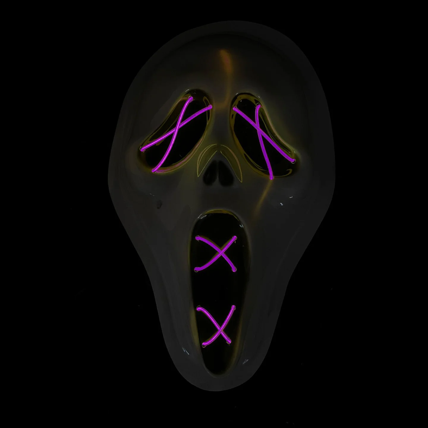 Halloween masker - Scream - LED paars kopen.