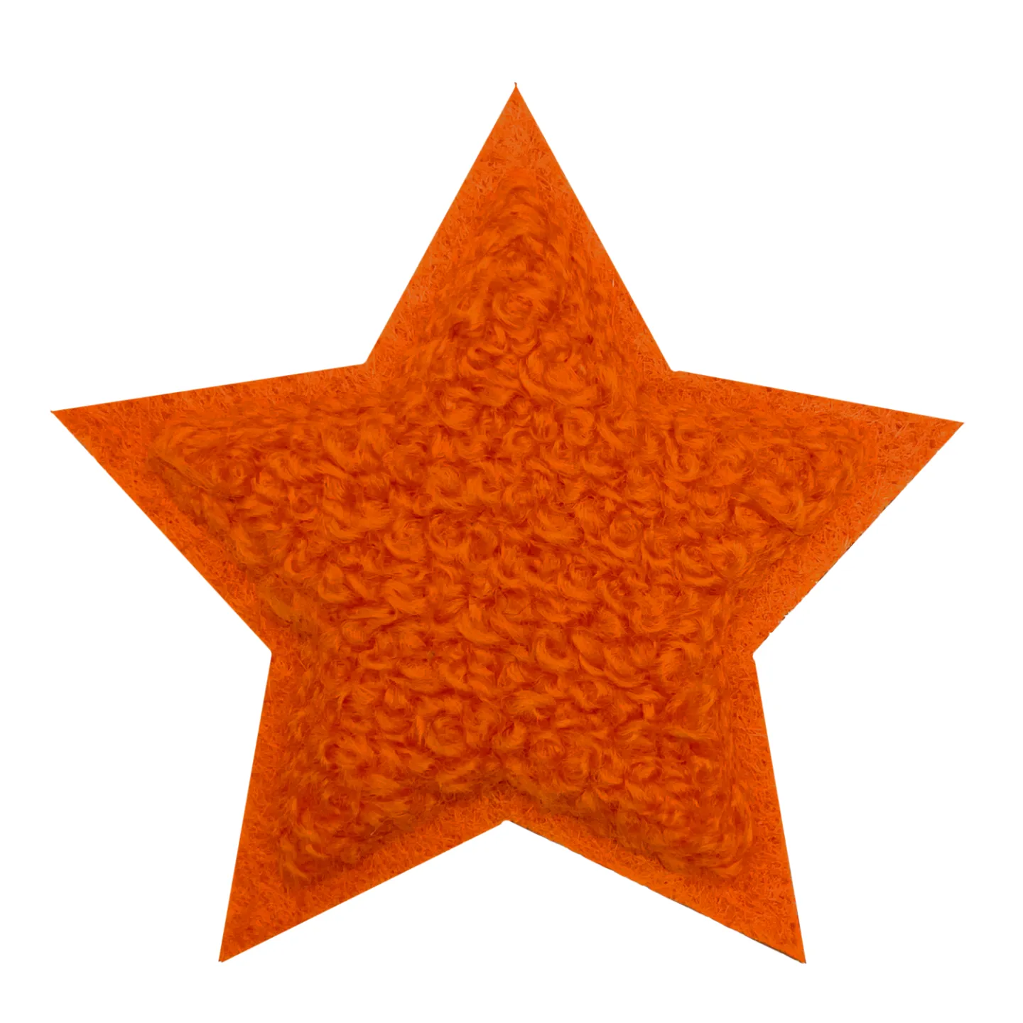 Kruikenstad embleem - Chenille ster oranje.
