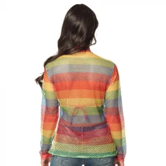 Online visnet shirt regenboog.