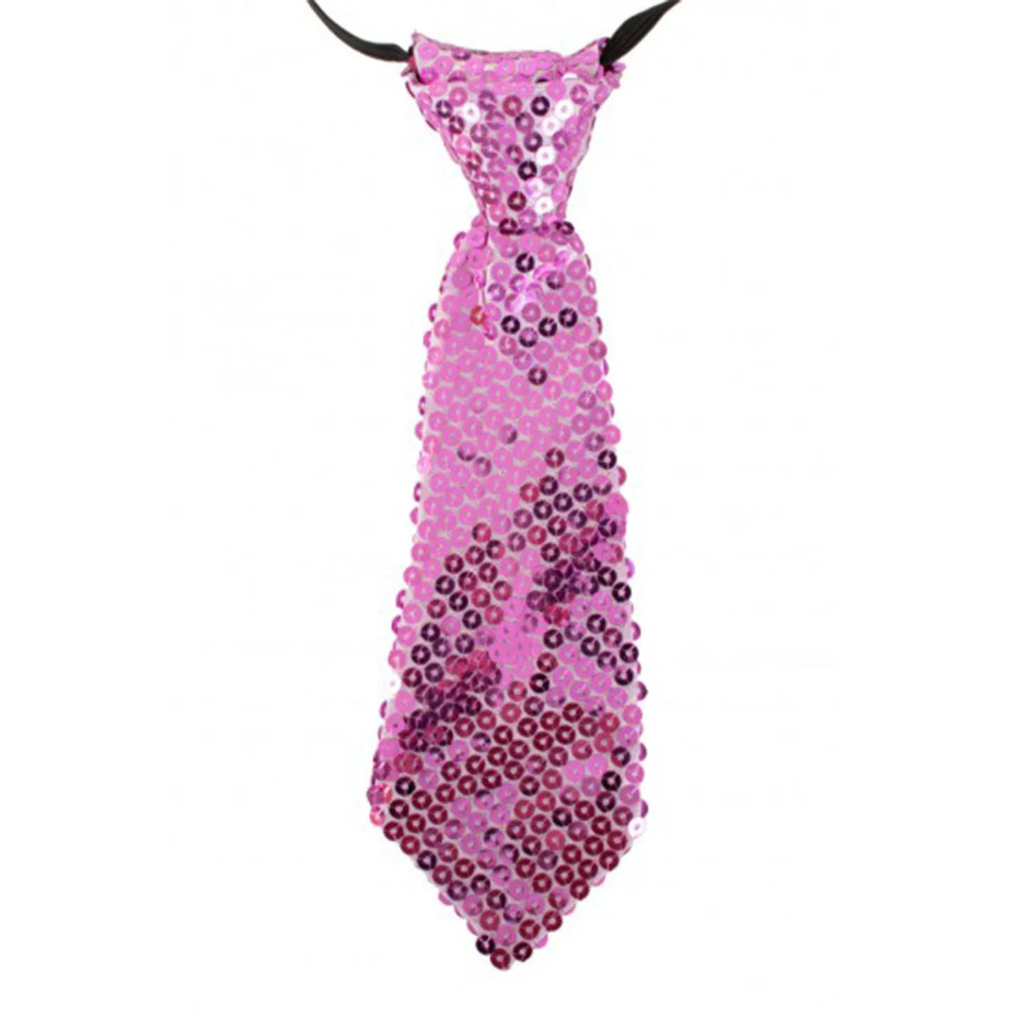 Mini stropdas roze met pailetten.