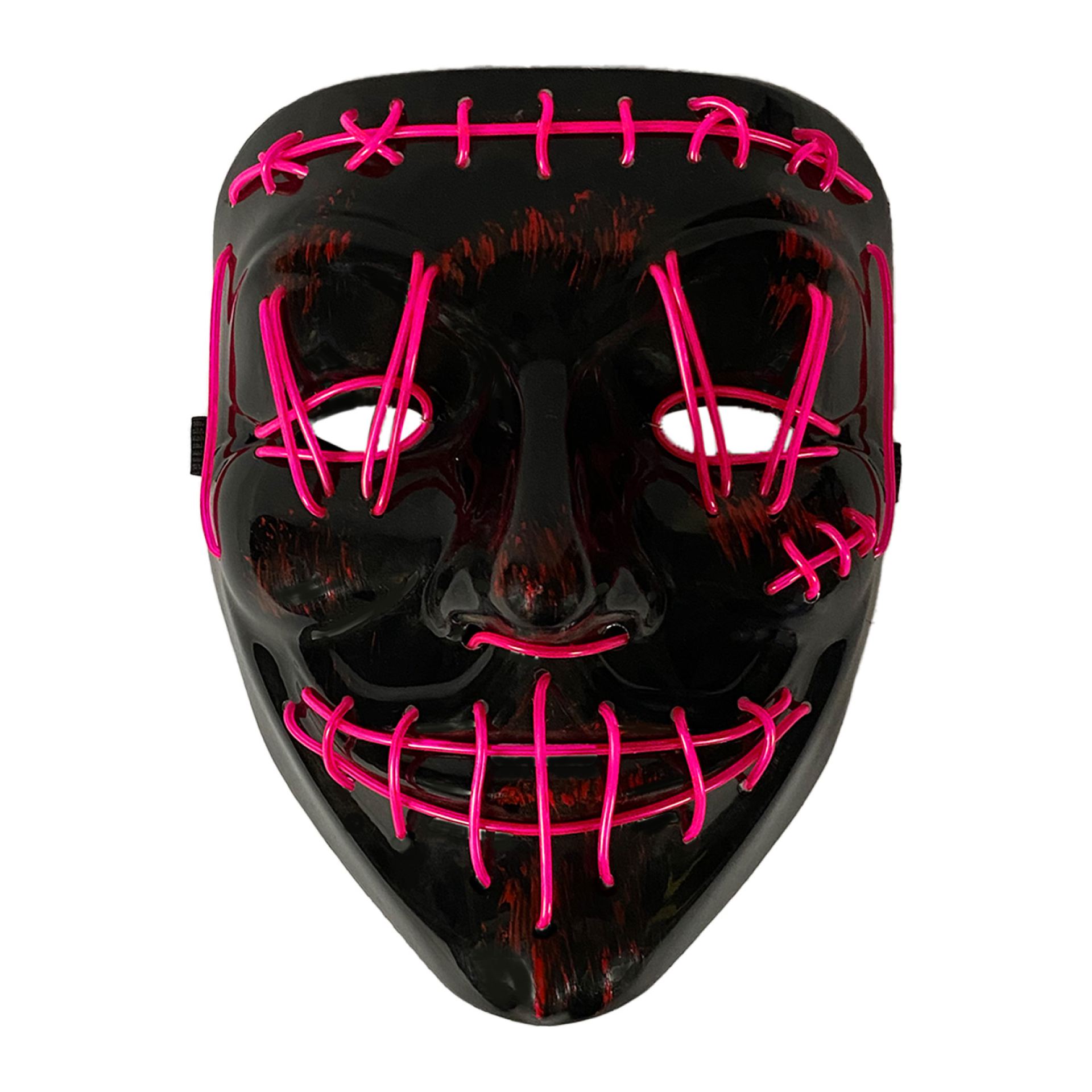 Halloween LED masker the purge roze